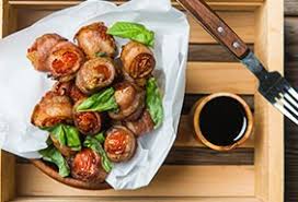Bacon wrapped cherry tomatoes
